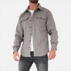 Mens Button Up Overshirt Jacket — Warm