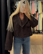 Tatiana | Women's Short Double Breasted Trench Coat