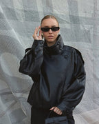 Tonia | Women's Faux Leather Jacket with High Neck