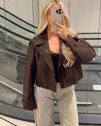 Tatiana | Women's Short Double Breasted Trench Coat