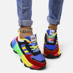 Orthopedic Chunky Sole Lace Up Trainers — Comfortable