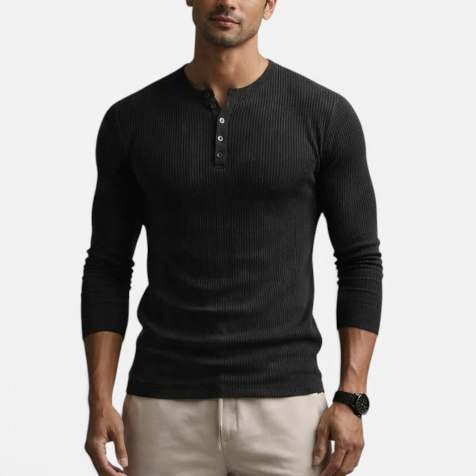 Slim Fit Ribbed Shirt — Breathable