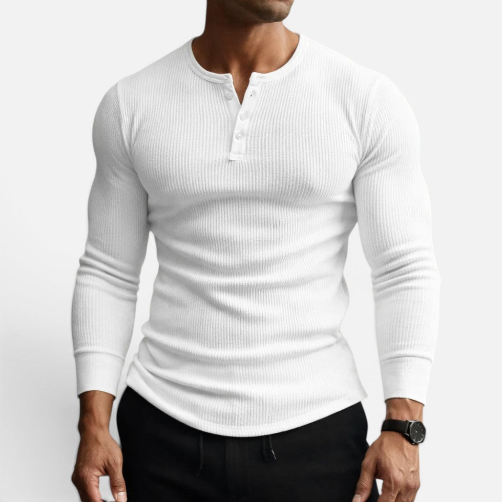 Slim Fit Ribbed Shirt — Breathable