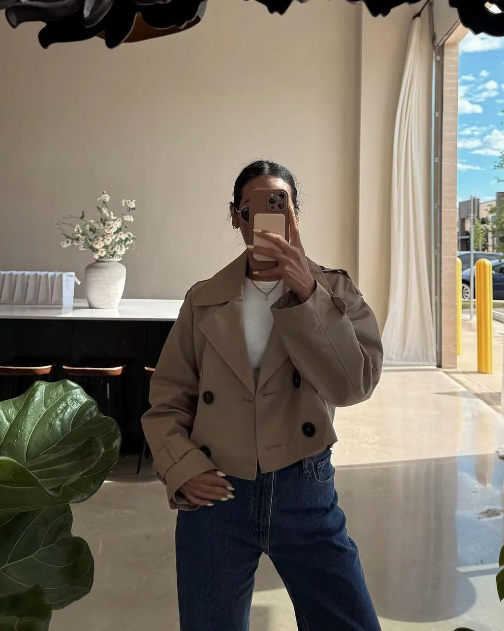 Tatiana | Women's Short Double Breasted Trench Coat