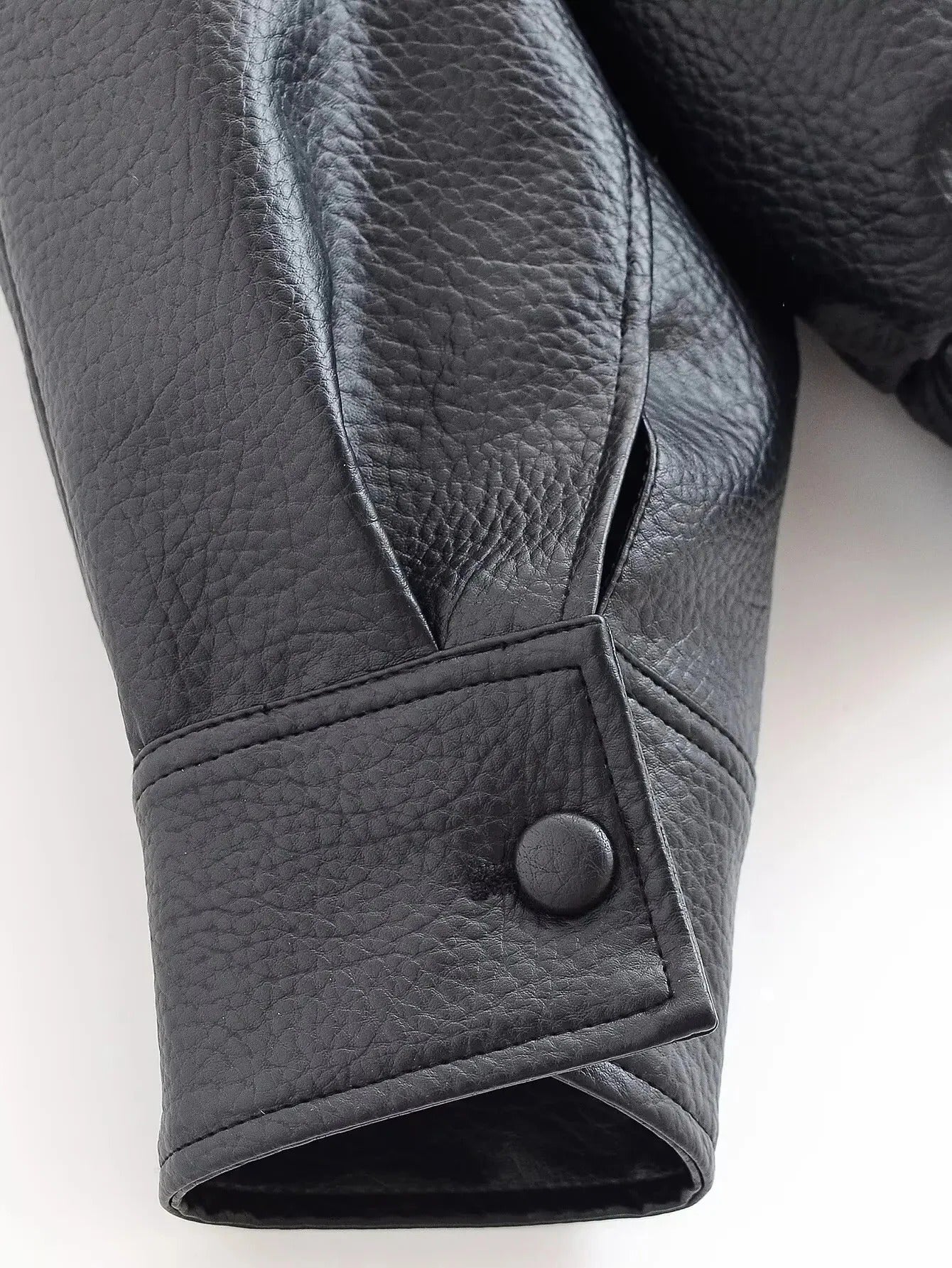 Tonia | Women's Faux Leather Jacket with High Neck