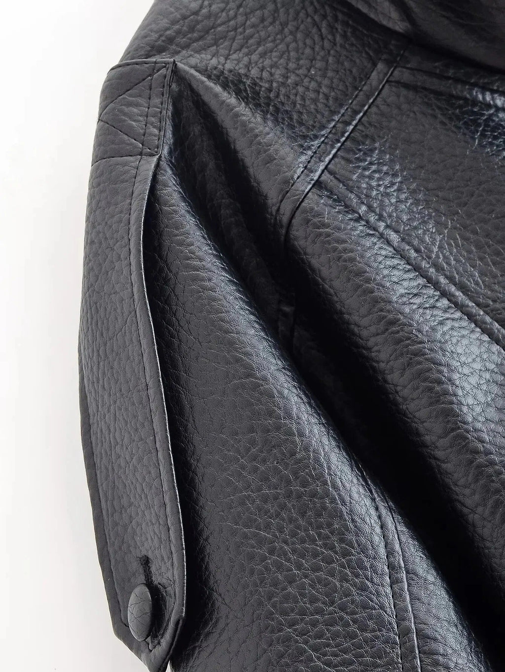 Tonia | Women's Faux Leather Jacket with High Neck