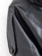 Tonia | Women's Faux Leather Jacket with High Neck