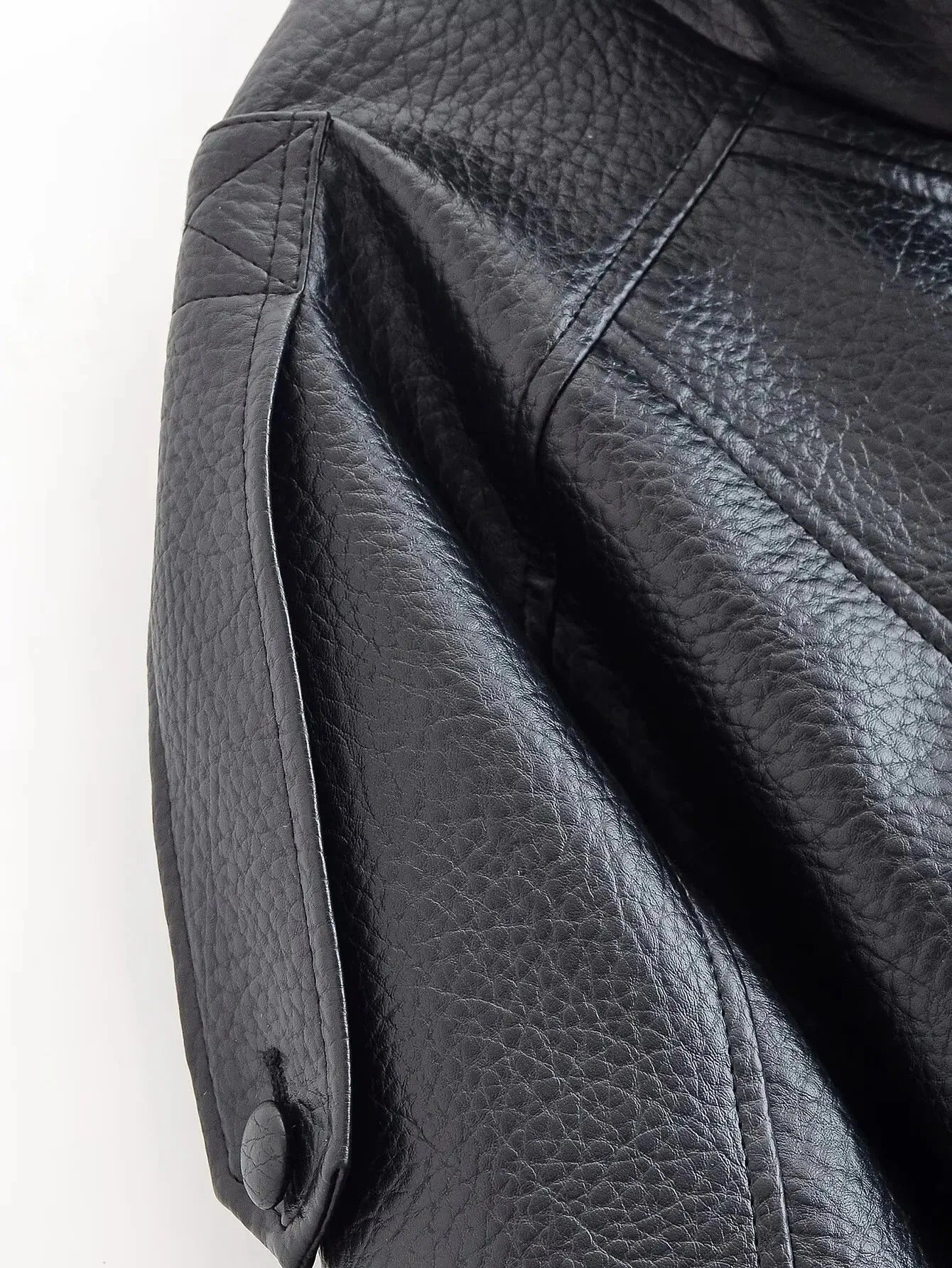 Tonia | Women's Faux Leather Jacket with High Neck