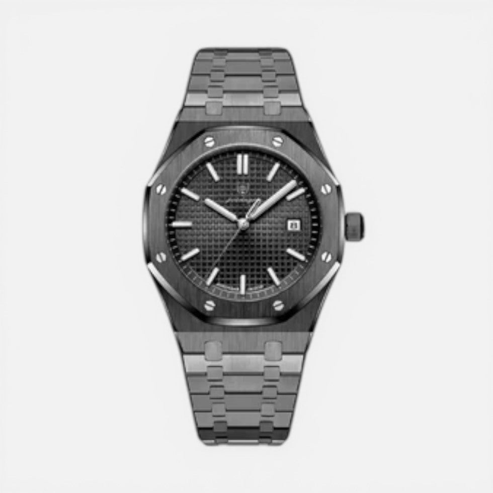 Mens Stainless Steel Analog Wrist Watch — Comfortable