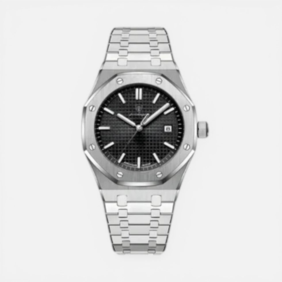 Mens Stainless Steel Analog Wrist Watch — Comfortable