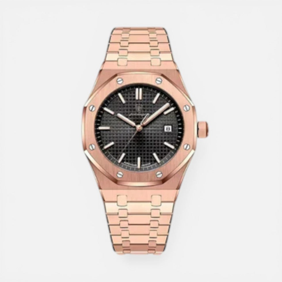 Mens Stainless Steel Analog Wrist Watch — Comfortable