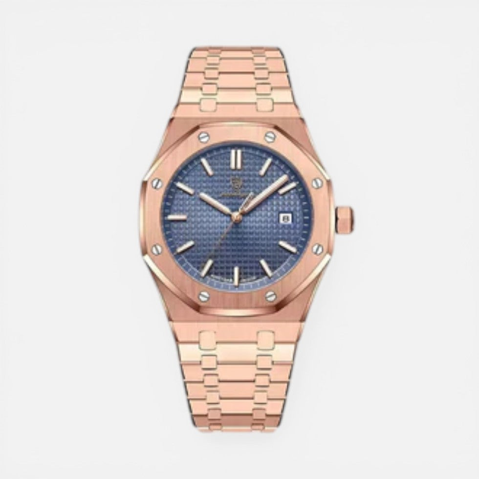 Mens Stainless Steel Analog Wrist Watch — Comfortable