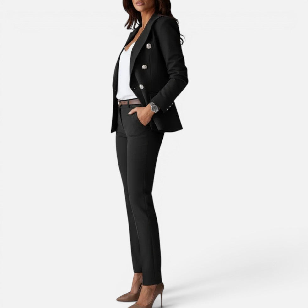 Blazer and Straight Leg Trouser Set — view 2