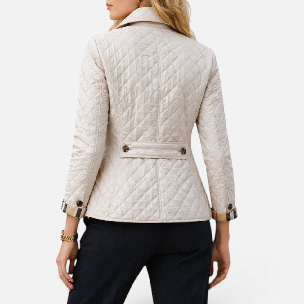 Quilted Button Front Jacket — Warm