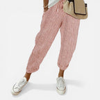 Drawstring Linen-Blend Trousers — view 4