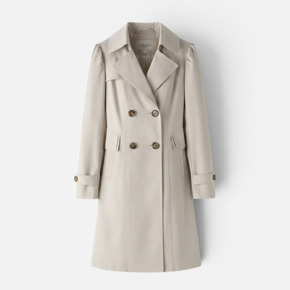 Double Breasted Longline Trench Coat — view 1