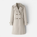 Double Breasted Longline Trench Coat — view 1