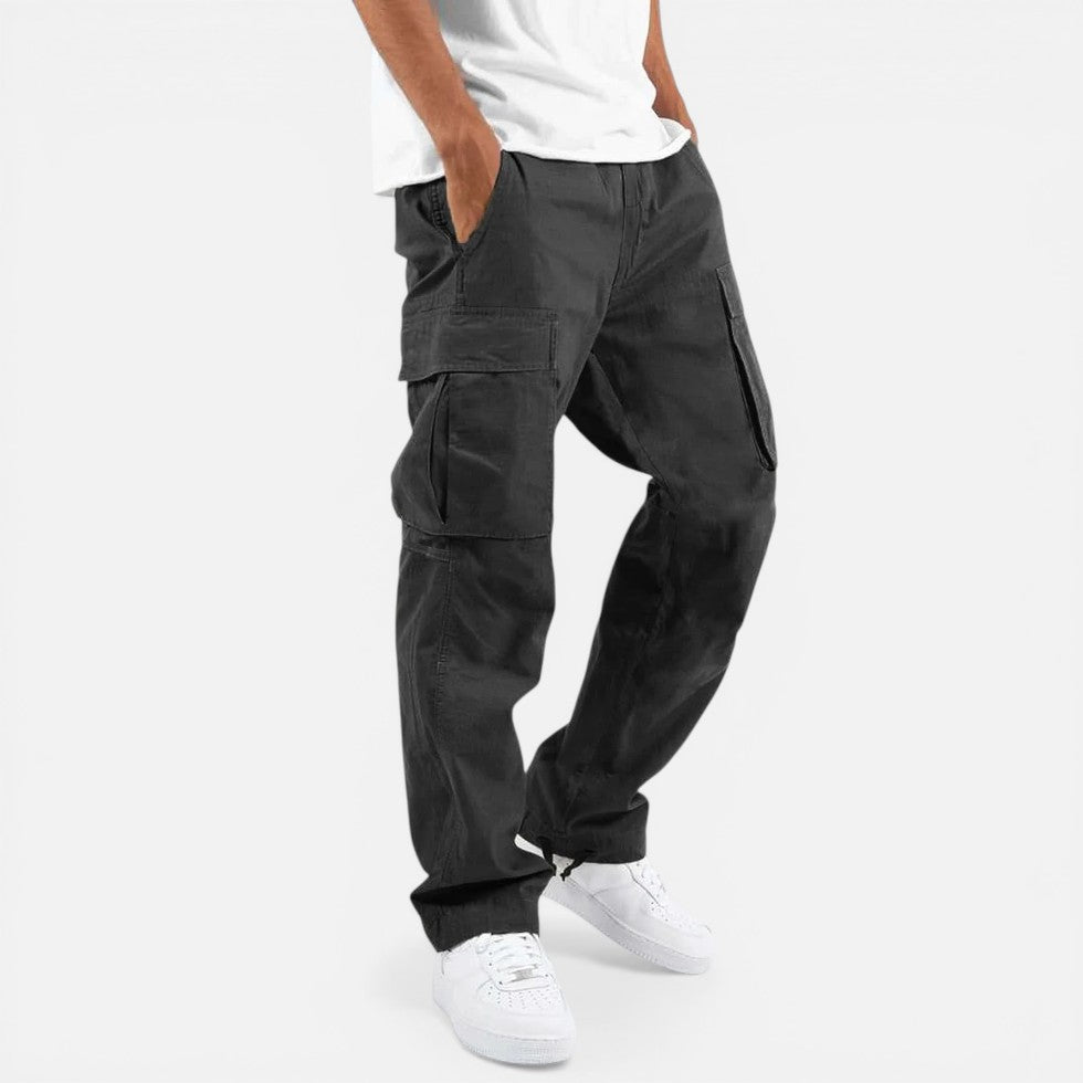 Mens Relaxed Fit Cargo Trousers — Comfortable Waist