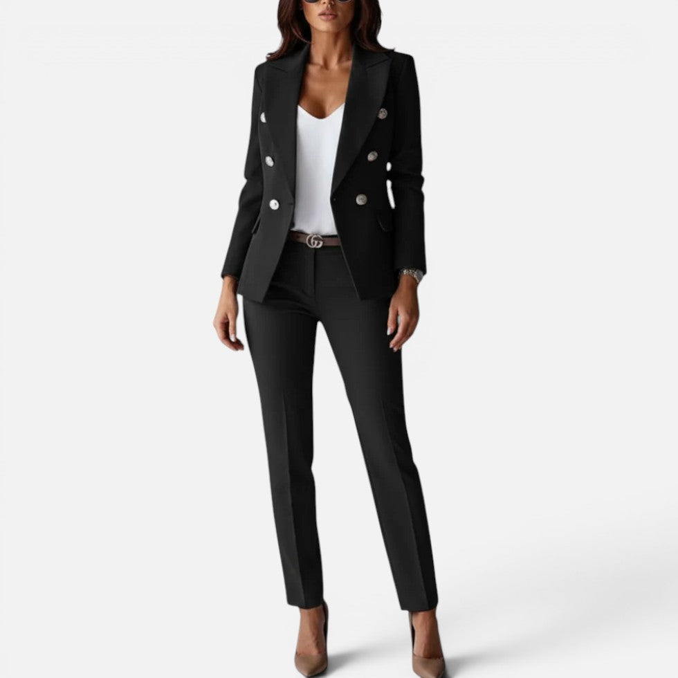 Blazer and Straight Leg Trouser Set — view 1