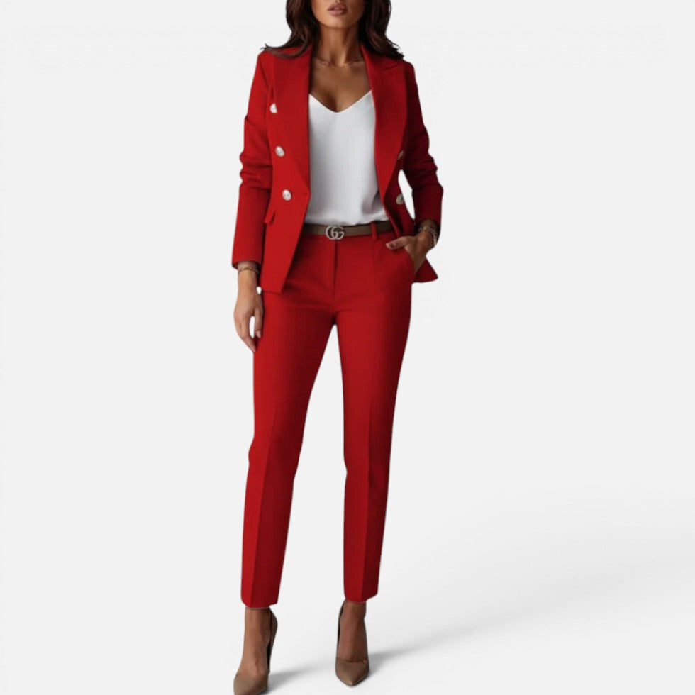 Blazer and Straight Leg Trouser Set — view 6