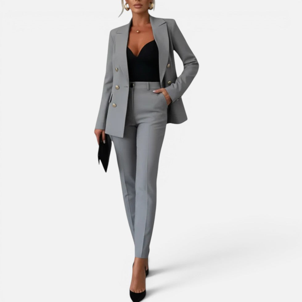 Blazer and Straight Leg Trouser Set — view 9