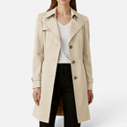 Double Breasted Longline Trench Coat — view 3