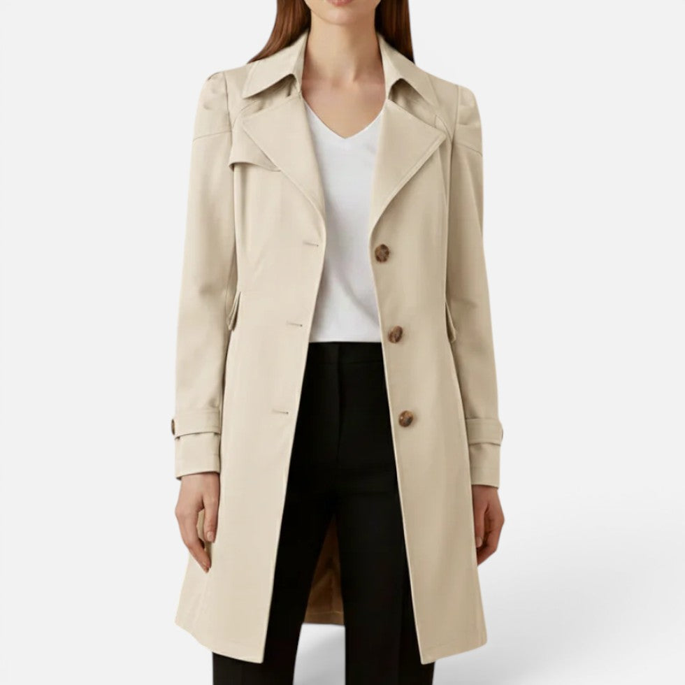 Double Breasted Longline Trench Coat — view 3