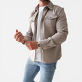 Mens Button Up Overshirt Jacket — Warm
