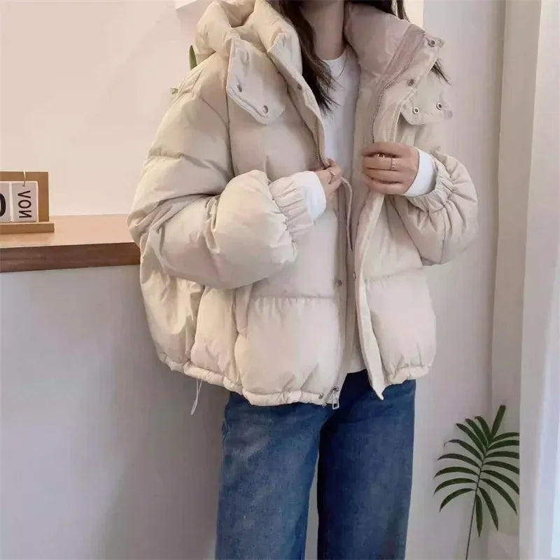 Tamara | Women's Hooded Puffer Jacket with High Neck