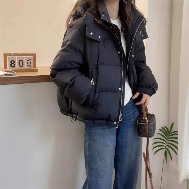Tamara | Women's Hooded Puffer Jacket with High Neck