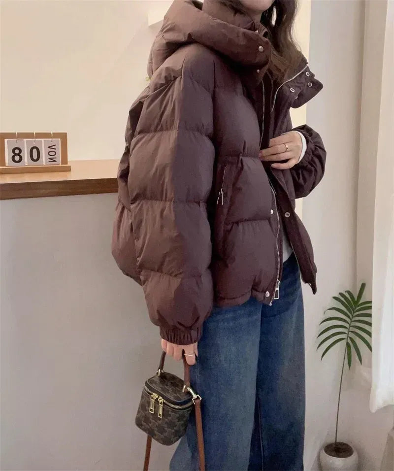 Tamara | Women's Hooded Puffer Jacket with High Neck