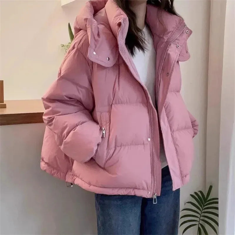 Tamara | Women's Hooded Puffer Jacket with High Neck