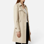 Double Breasted Longline Trench Coat — view 4