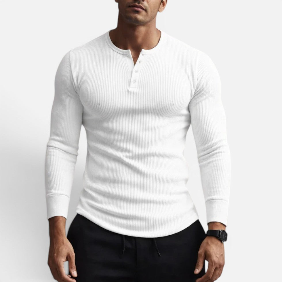 Slim Fit Ribbed Shirt — Breathable