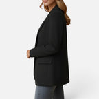 Tailored Single Button Long Sleeve Blazer — Comfortable