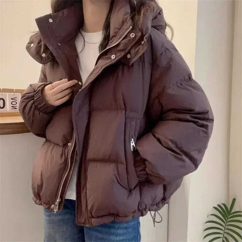 Tamara | Women's Hooded Puffer Jacket with High Neck