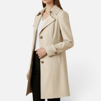 Double Breasted Longline Trench Coat — view 2
