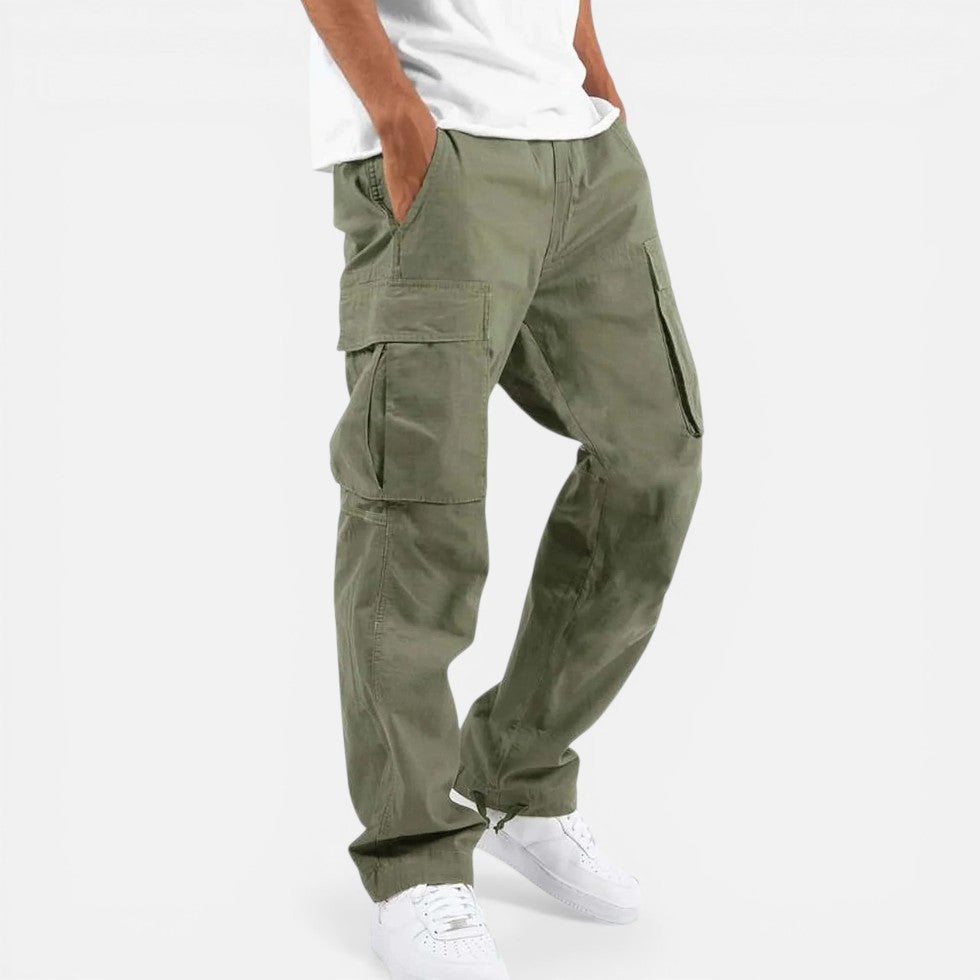 Mens Relaxed Fit Cargo Trousers — Comfortable Waist