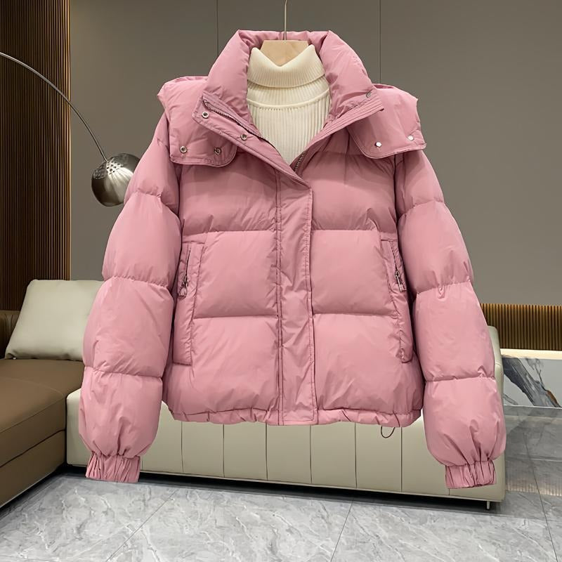 Tamara | Women's Hooded Puffer Jacket with High Neck