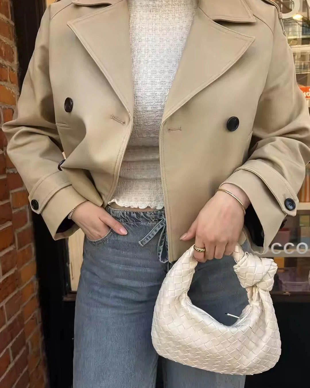 Tatiana | Women's Short Double Breasted Trench Coat