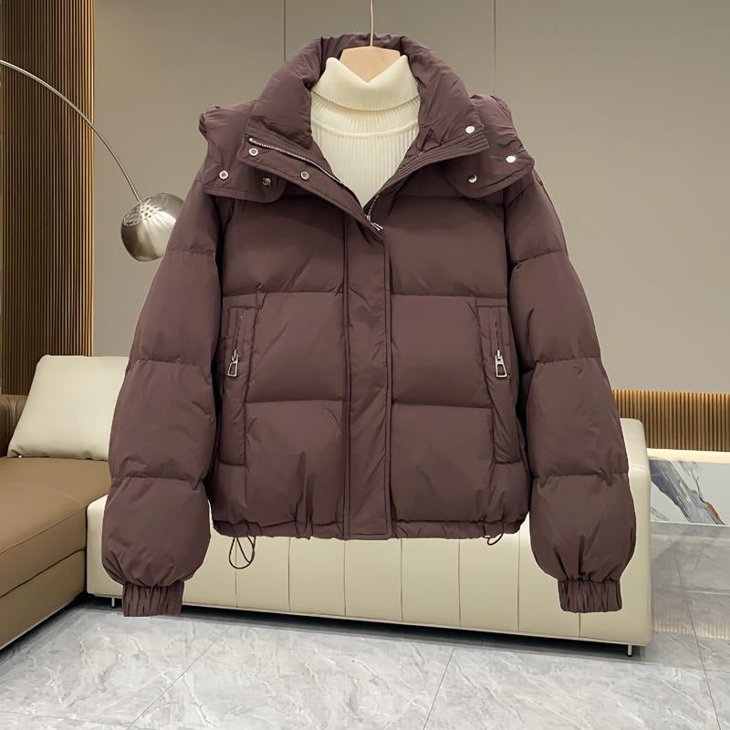 Tamara | Women's Hooded Puffer Jacket with High Neck