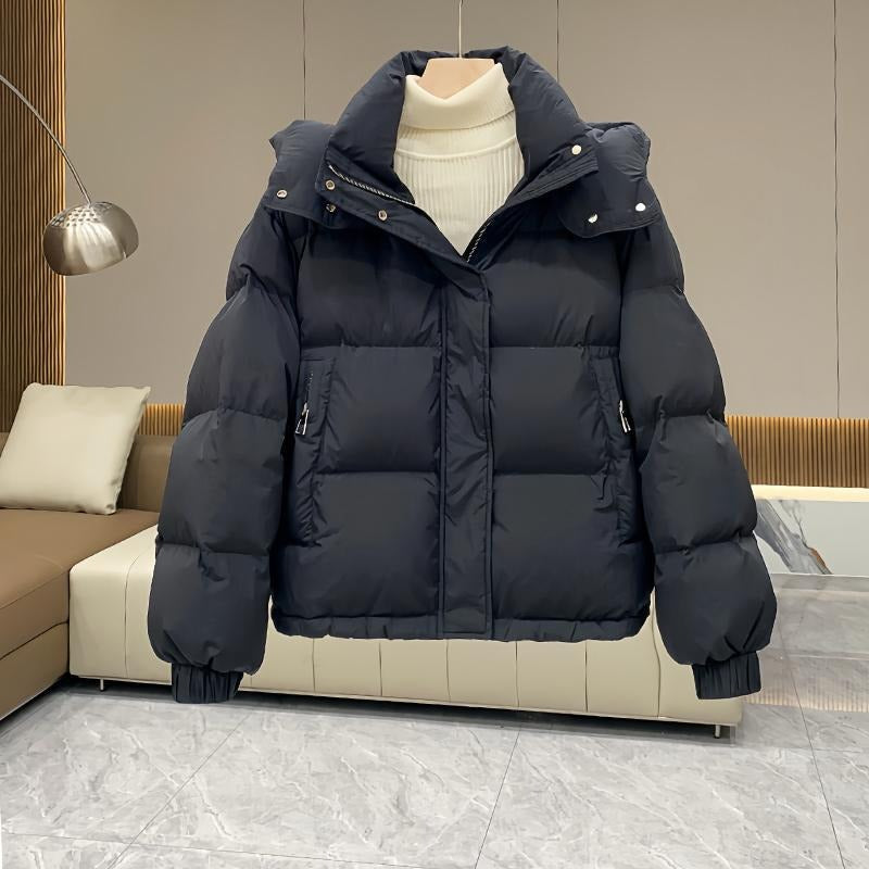 Tamara | Women's Hooded Puffer Jacket with High Neck