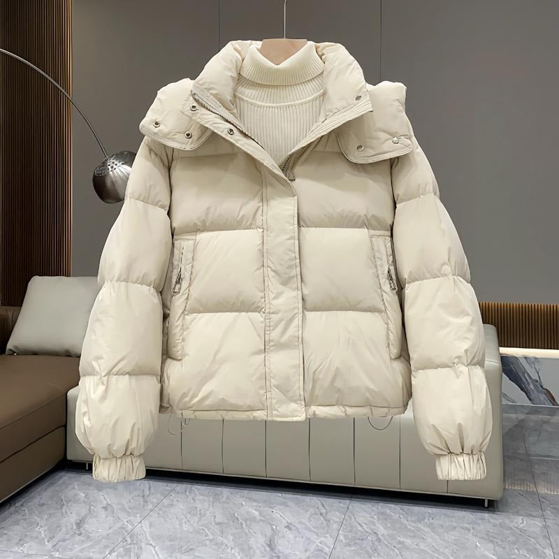 Tamara | Women's Hooded Puffer Jacket with High Neck