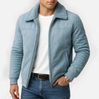 Faux Leather Jacket with Collar — view 2