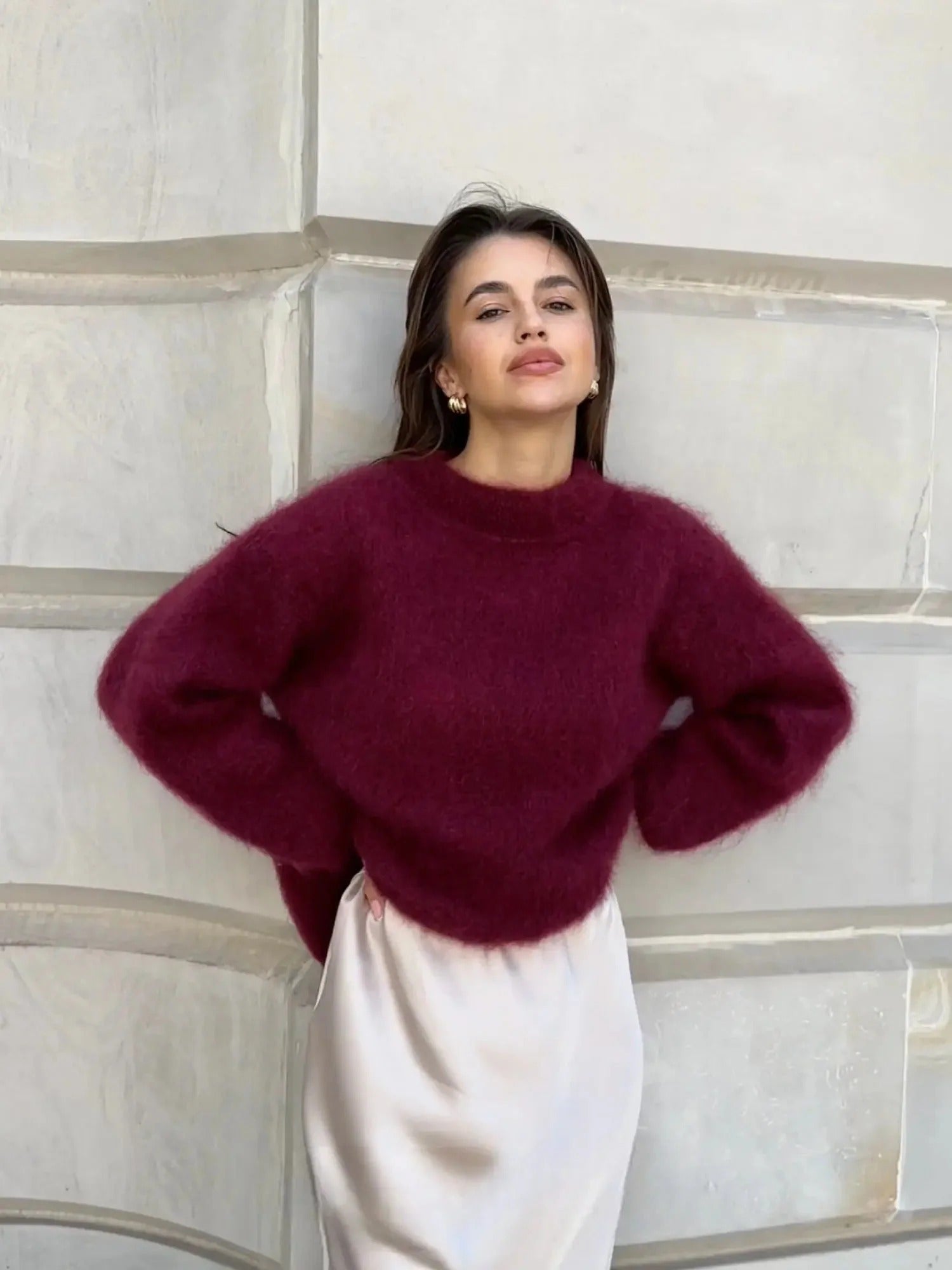 Susanna | Women's Oversized Mohair Crew Neck Jumper