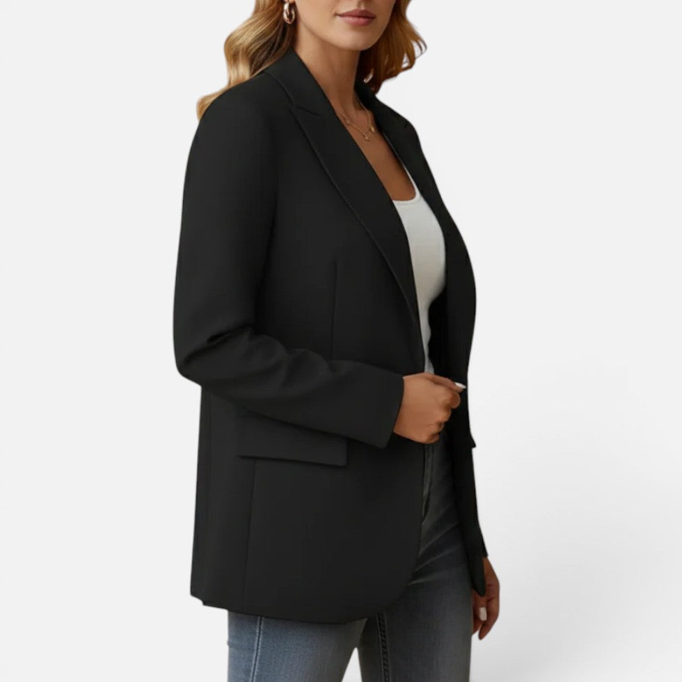 Tailored Single Button Long Sleeve Blazer — Comfortable