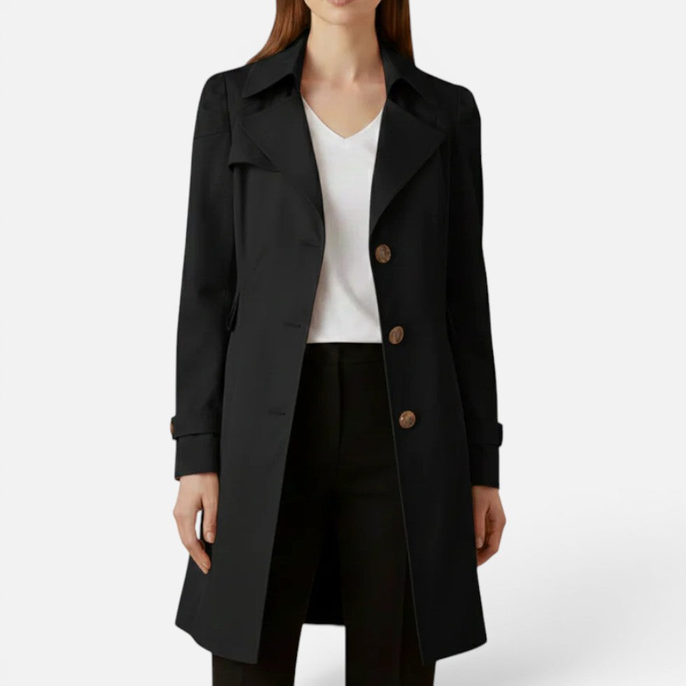 Double Breasted Longline Trench Coat — view 6