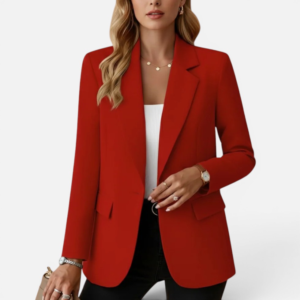Tailored Single Button Long Sleeve Blazer — Comfortable