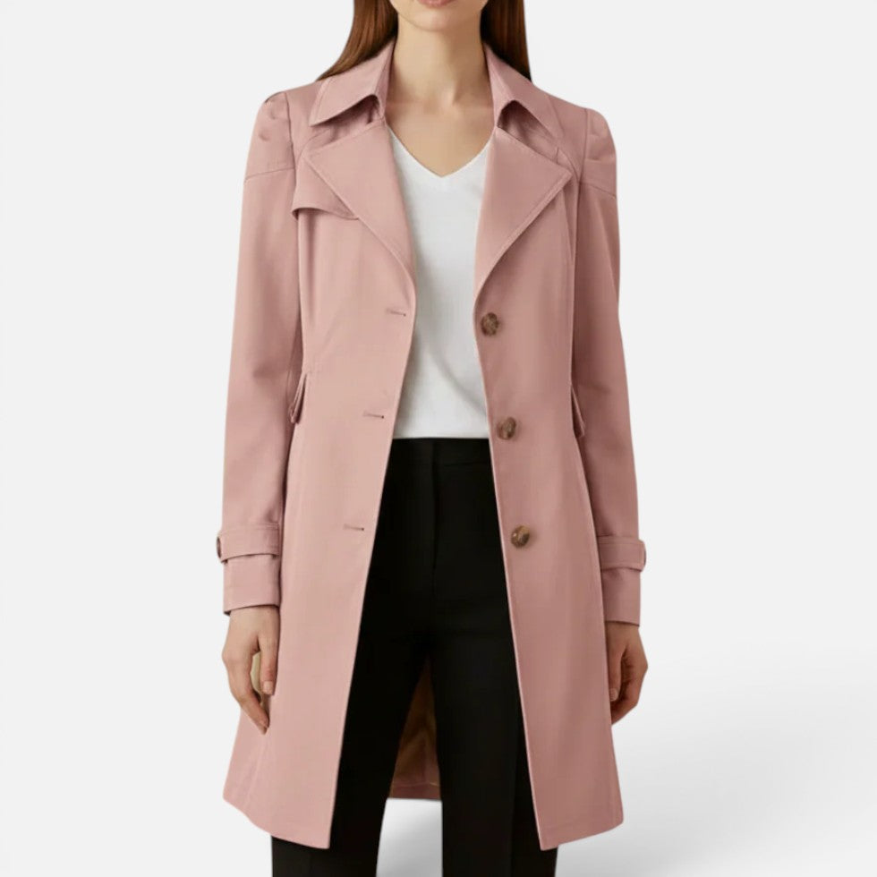 Double Breasted Longline Trench Coat — view 7