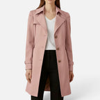 Double Breasted Longline Trench Coat — view 7